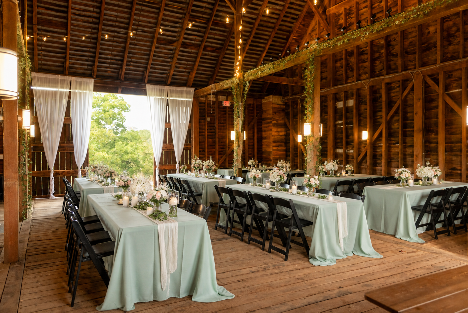 Late spring barn reception